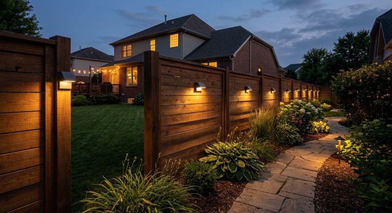 Fence Lighting Installation in Kansas City, KS