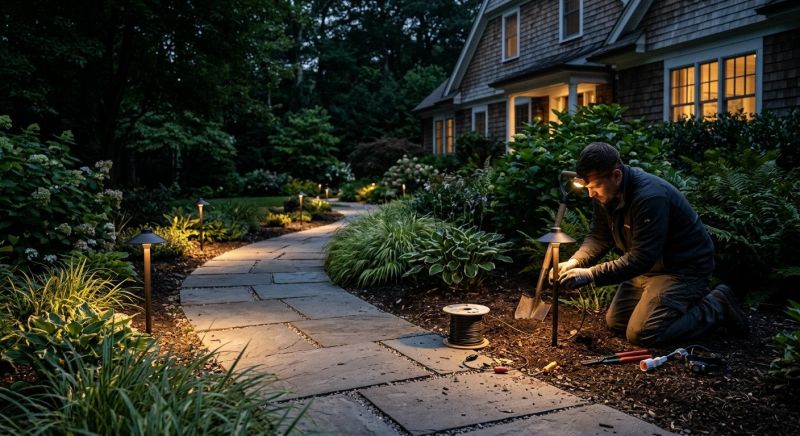 Pond Lighting Installation in Orem, UT