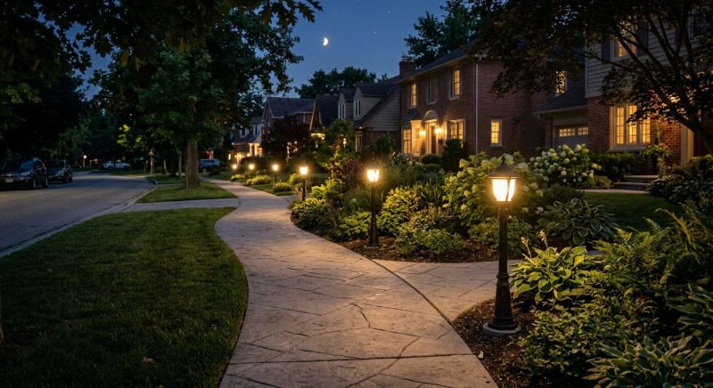 Sidewalk Lighting Installation in Provo, UT